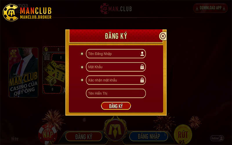 Hướng dẫn đăng ký tài khoản ManClub chỉ vài bước đơn giản