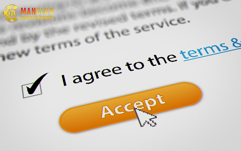Chấp thuận điều khoản dịch vụ khi đăng ký tài khoản