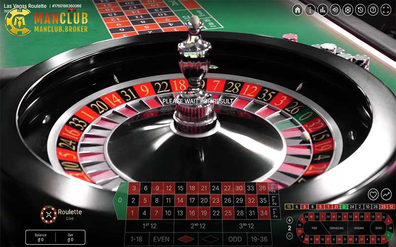 Roulette ManClub có nhiều phiên bản quay trực tiếp từ sòng thật