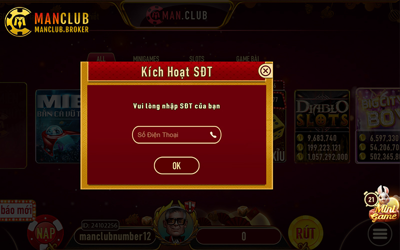 Xác minh minh bạch theo điều khoản game online ManClub